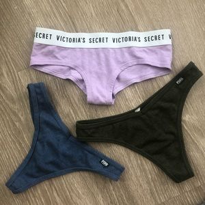 Set of 3 XS Victoria’s Secret Panty/Thongs